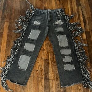 Megan Thee Stallion Fringe Jeans